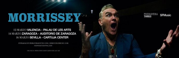 Archivo - Morrissey actuará en marzo en València, Zaragoza y Sevilla. Imagen de archivo.