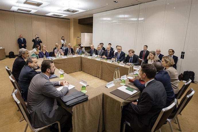 Archivo - Imagen de archivo de consultas en Ginebra sobre el programa nuclear iraní, a mayo de 2025 