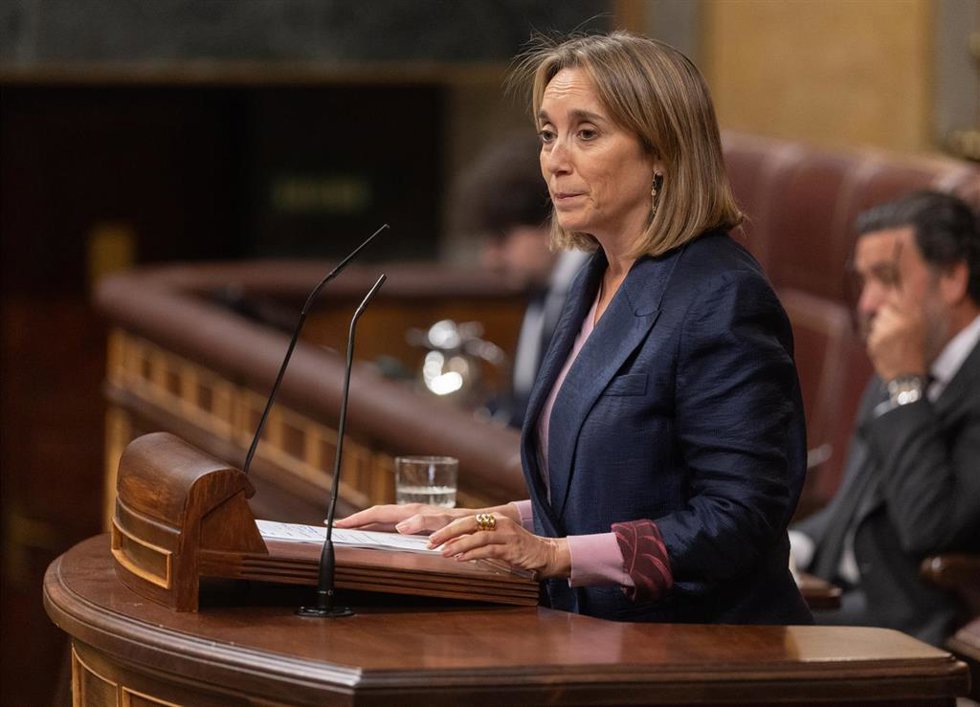 Archivo - La vicesecretaria de regeneración institucional del Partido Popular, y Cuca Gamarra, interviene durante el pleno del Congreso de los Diputados, a 28 de octubre de 2025, en Madrid (España).