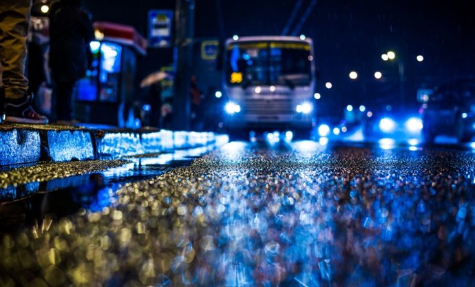 Imagem de arquivo do serviço de ônibus noturno nas Astúrias