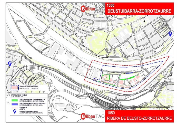 Plano de la OTA en Ribera de Deusto - Zorrotzaurre