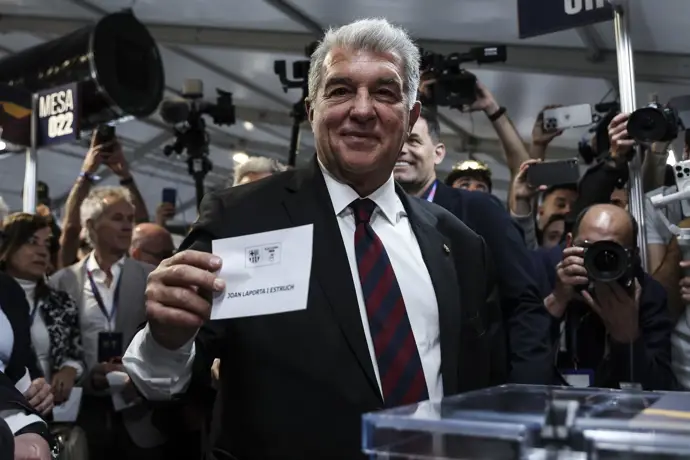 Joan Laporta en la jornada electoral del FC Barcelona