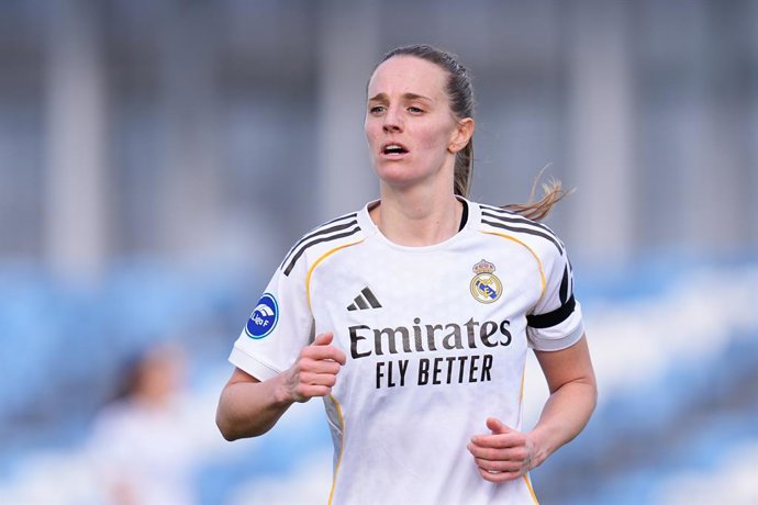 Archivo - Sandie Toletti of Real Madrid looks on during the Spanish Women League, Liga F, football match played between Real Madrid and RCD Espanyol de Barcelona at Alfredo Di Stefano stadium on February 08, 2026, in Valdebebas, Madrid, Spain.