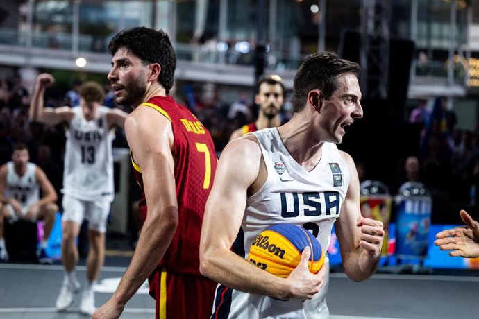 Archivo - Diego de Blas durante la final ante Estados Unidos de la Copa de Campeones 2026 de 3x3