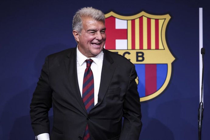 Joan Laporta celebra su victoria en las elecciones presidenciales del FC Barcelona del 15 de marzo de 2026
