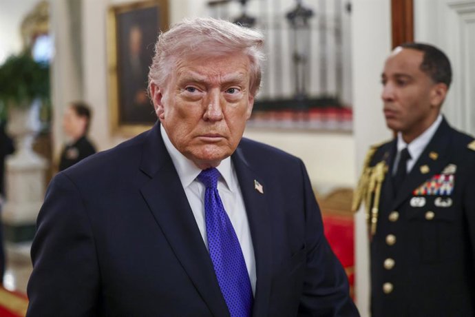 March 2, 2026, Washington, District Of Columbia, USA: United States President Donald J Trump arrives to award the medal of honor to Master Sgt. Roderick 'Roddieâ€ W. Edmonds, Staff Sgt. Michael H. Ollis, and retired Command Sgt. Maj. Terry P. Richardson d