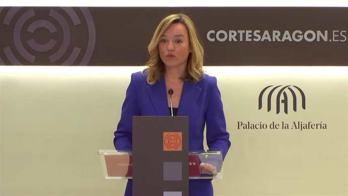 La portavoz del grupo del PSOE de las Cortes de Aragón, Pilar Alegría.