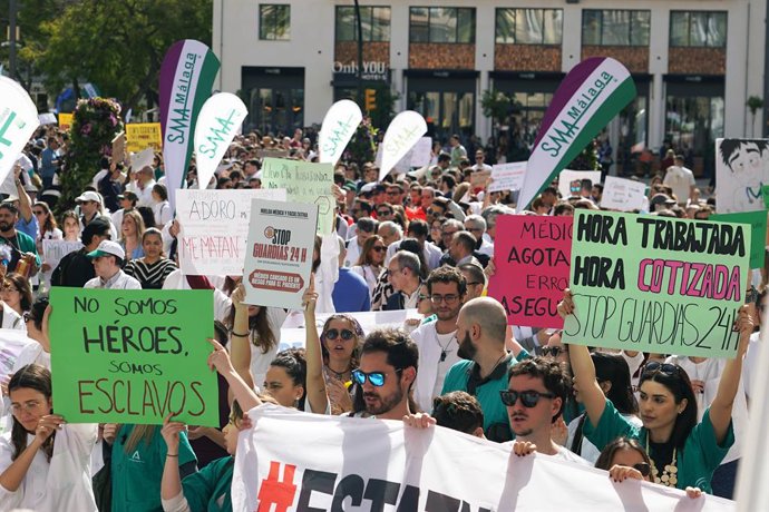 Una manifestació dels professionals mèdics