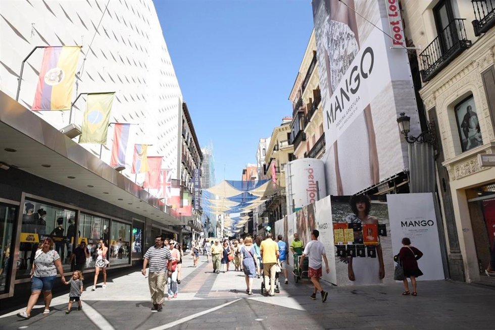 Archivo - La calle Preciados de Madrid