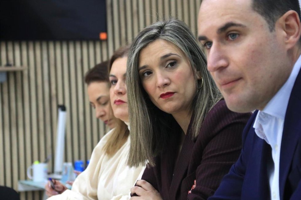 La vicesecretaria general del PSOE-A, María Márquez, en Andújar (Jaén).