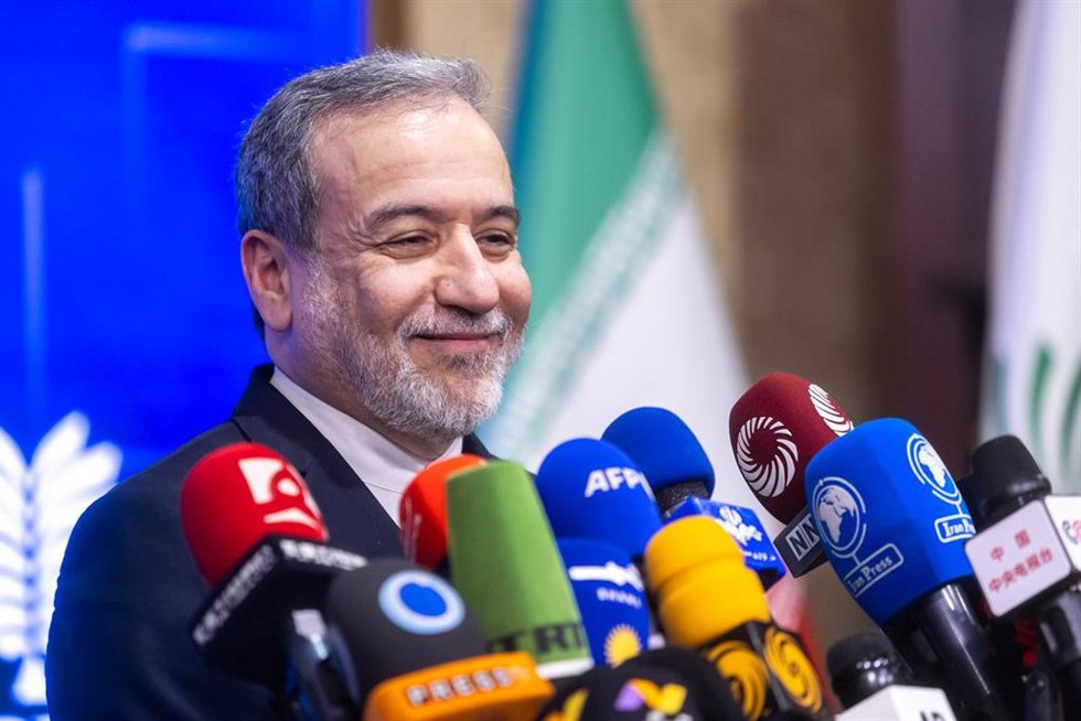 Archivo - El ministro de Exteriores de Irán, Abbas Araqchi, durante una rueda de prensa (archivo)
