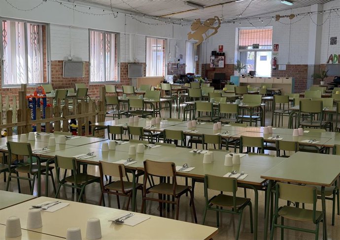 Comedor escolar de un centro de Baleares