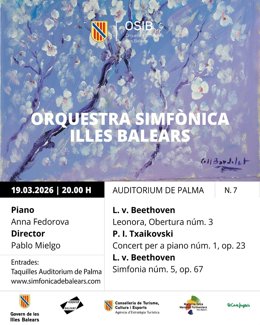 Cartel del séptimo concierto de la Orquestra Simfònica de les Balears.
