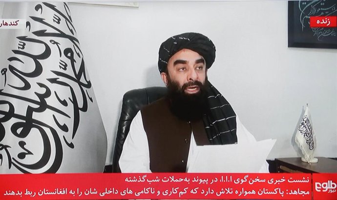 El portavoz del Gobnierno afgano, Zabihulá Muyahid