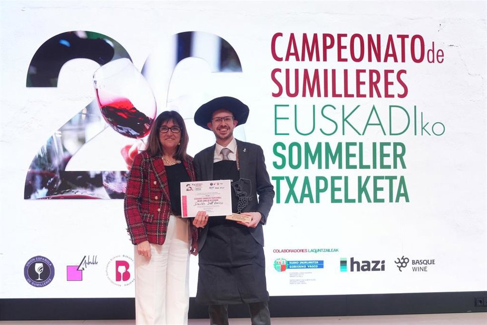 Davide Dall'Amico, ganador del 26 Campeonato de Sumilleres de Euskadi