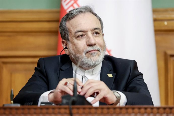 Archivo - Arquivo - RÚSSIA, MOSCOU - 17 DE DEZEMBRO DE 2025: O ministro das Relações Exteriores do Irã, Abbas Araghchi, durante uma coletiva de imprensa após sua reunião com o ministro das Relações Exteriores da Rússia, Sergei Lavrov, na Casa de Recepção 
