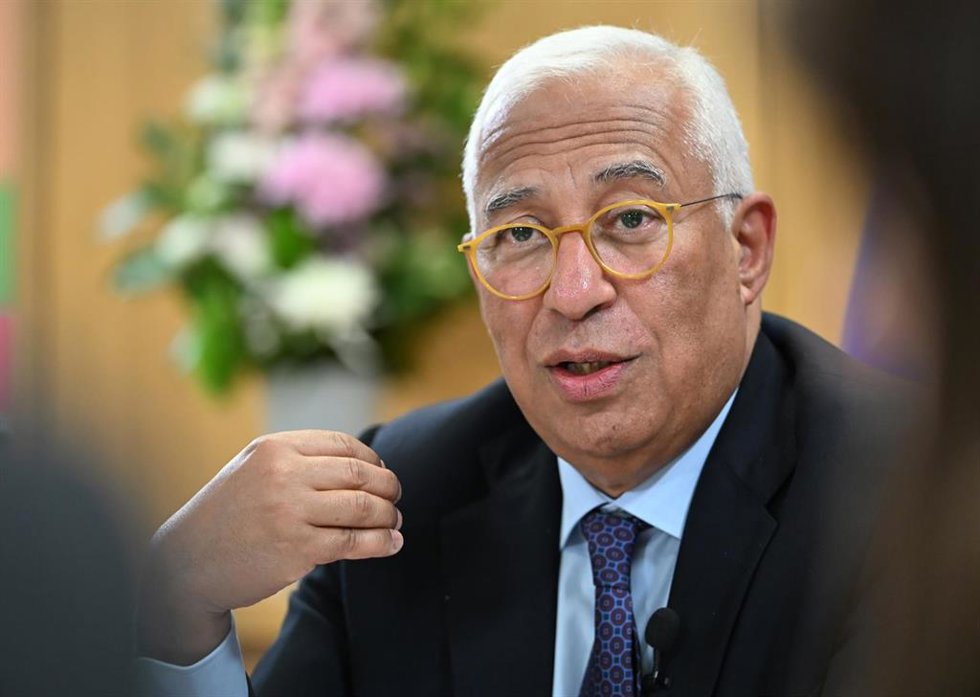 El presidente del Consejo Europeo, António Costa, participa en una entrevista con periodistas del European Newsroom (ENR).