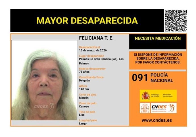 Mujer desaparecida en Las Palmas de Gran Canaria