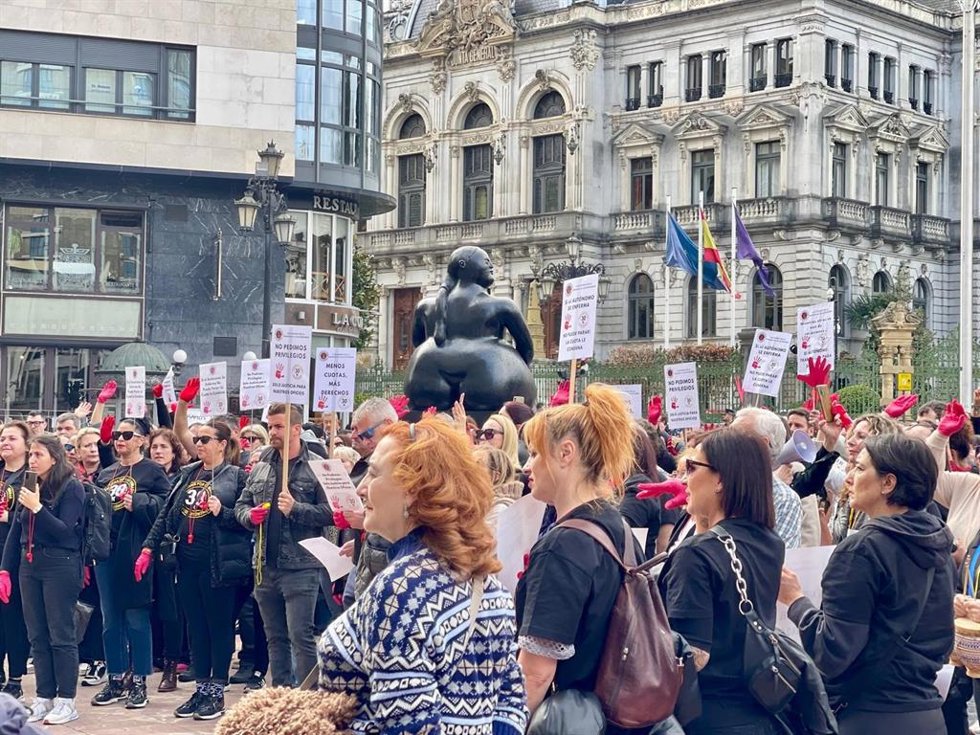 Concentración de autónomos en Oviedo el pasado 2 de marzo.
