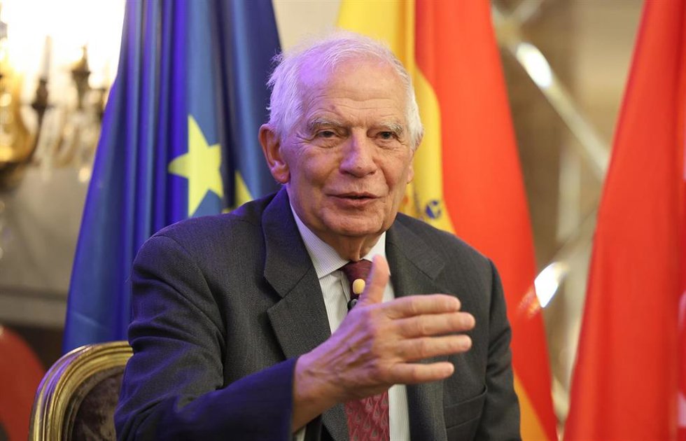 El ex alto Representante para Asuntos Exteriores de la Unión Europea y exministro socialista Josep Borrell durante un encuentro de Madrid Foro Empresarial, en el Hotel Wellington, a 17 de marzo de 2026, en Madrid (España).