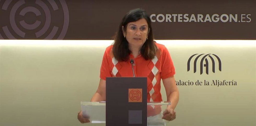 Archivo - La diputada de CHA Isabel Lasobras.