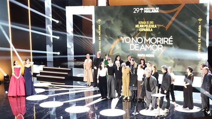 Un momento de la gala de clausura del 29 Festival de Málaga.