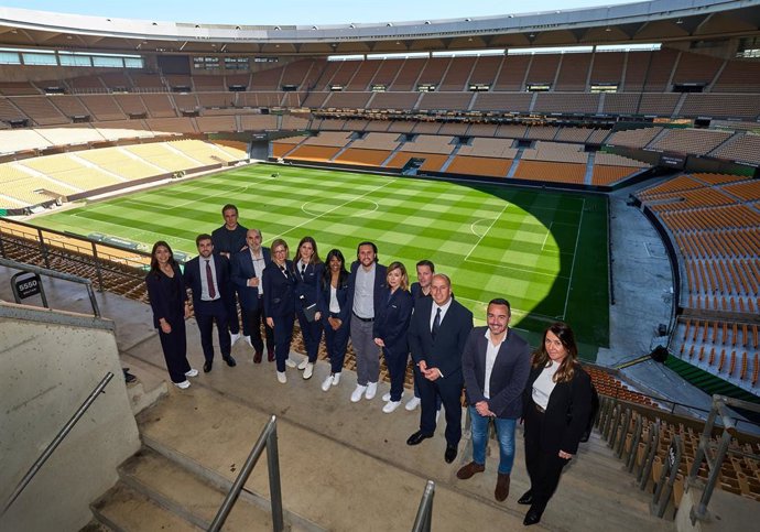 Estadio de La Cartuja durante la visita de la delegación de la FIFA para el Mundial 2030.