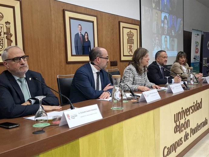 Acto de inauguración del AgentCamp celebrado en el Campus de Ponferrada de la Universidad de León.