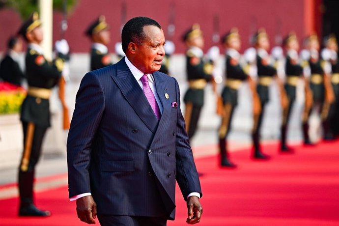 Archivo - CHINA, BEIJING - SEPTEMBER 3, 2025: Denis Sassou-Nguesso, President of the Republic of the Congo, arrives for a military parade marking the 80th anniversary of victory over the militarist Japan and the end of World War II
