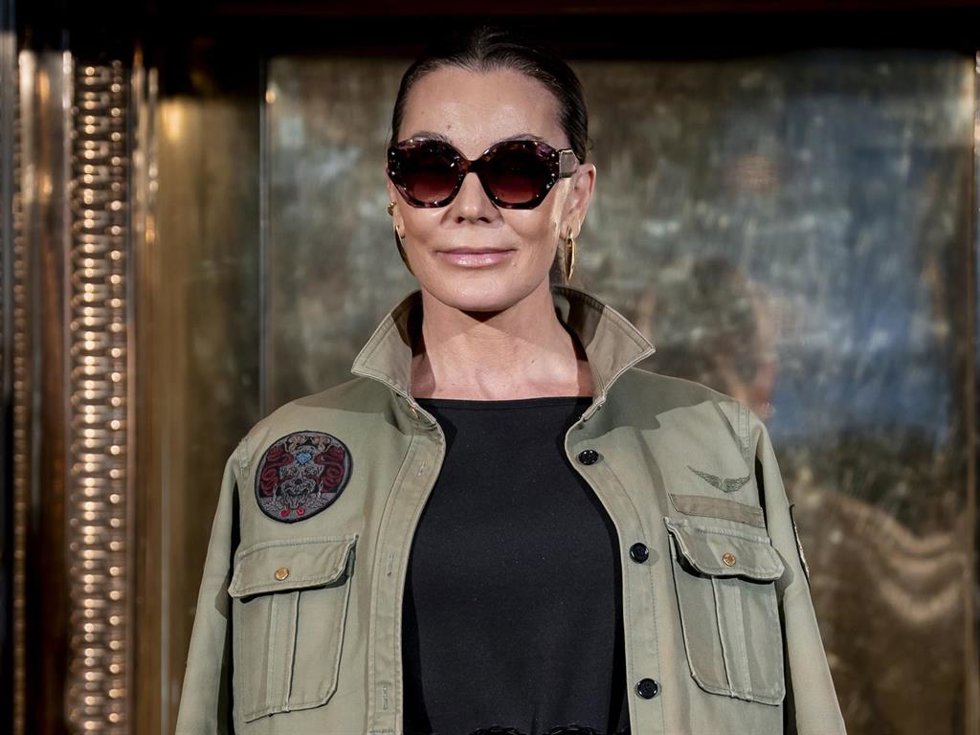 Mar Flores durante el photocall previo al desfile de presentación de la nueva colección otoño-invierno 2026/27 de Juan Duyos