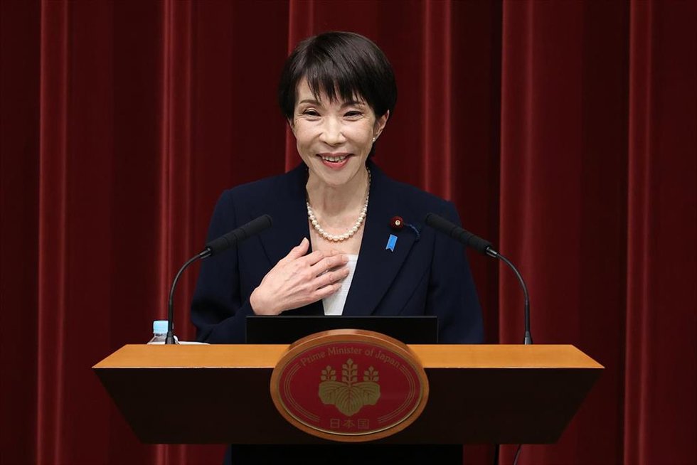 Archivo - La primera ministra de Japón, Sanae Takaichi.