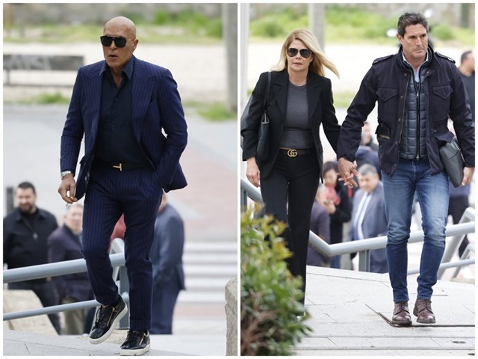 Kiko Matamoros, y Makoke con su novio Gonzalo, a su llegada a la Audiencia Provincial de Madrid este miércoles 18 de marzo