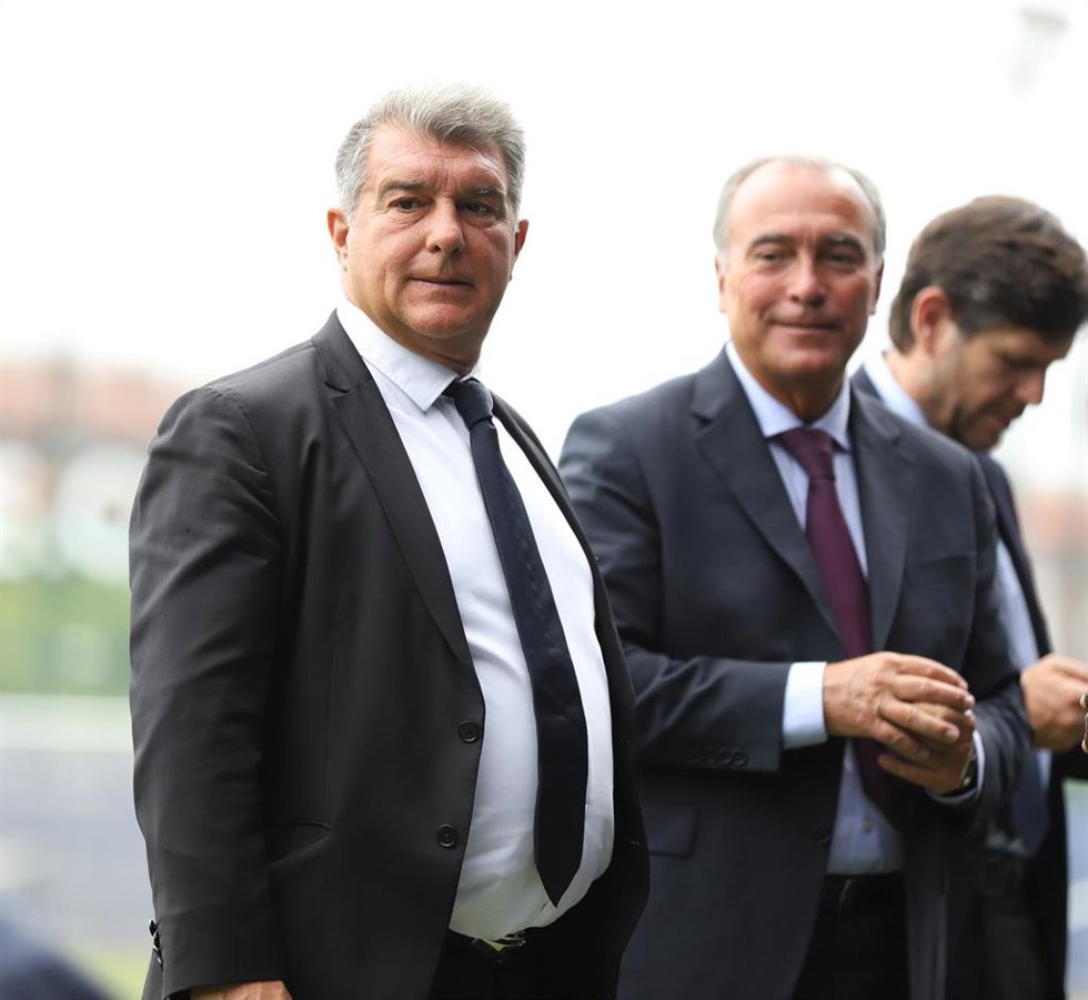 Archivo - Joan Laporta y Rafael Yuste en una imagen de archivo