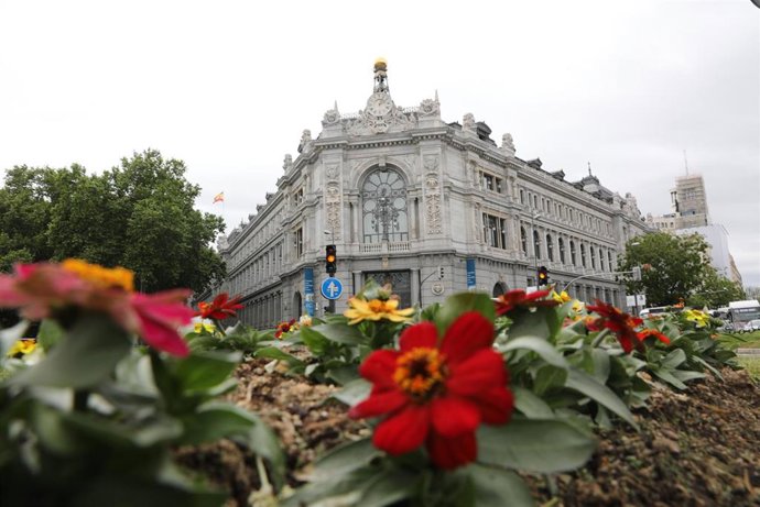 Archivo - Sede del Banco de España el día que ha publicado su informe anual, a 13 de mayo de 2021, en Madrid (España). El Banco de España destaca en su informe anual del año 2020 la "elevada desigualdad" que existe en las indemnizaciones por despido de lo