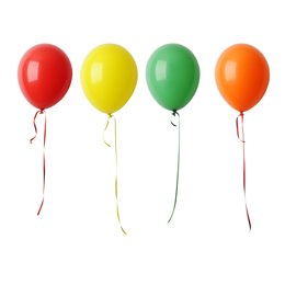 Archivo - Globos infantiles, gas de la risa