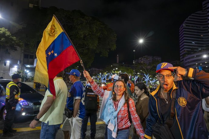 March 17, 2026, Caracas, Miranda, Venezuela: People in Caracas are celebrating Venezuela's victory in the 2026 World Baseball Classic in Miami, United States