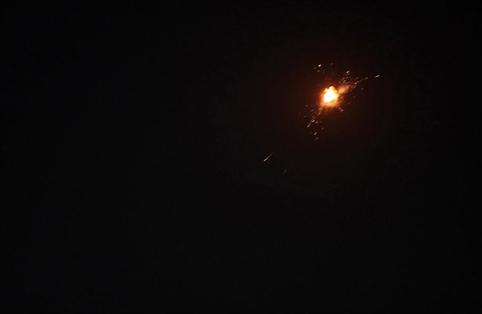 Intercepción de un misil en Cisjordania.