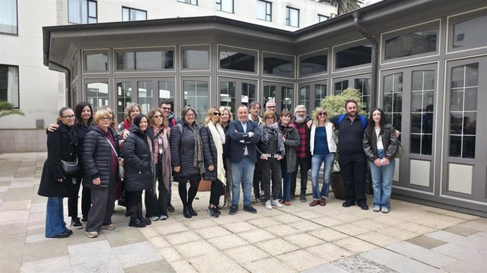 Encuentro mantenido con miembros del voluntariado de la región italiana de Marche.