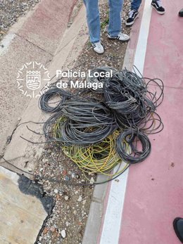 Detenido por robar cableado de cobre de la vía pública de Málaga capital