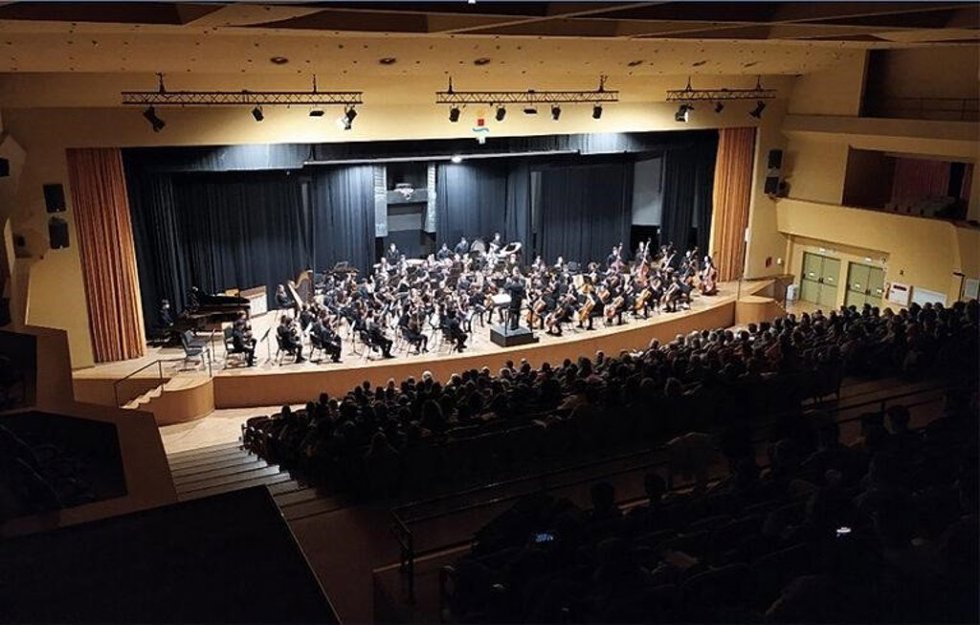 Músicos de la Orquesta Sinfónica Conjunta.