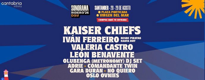 Kaiser Chiefs, Iván Ferreiro y Valeria Castro protagonizarán el Sonarama Ribera Day
