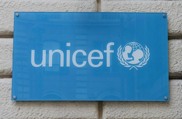 Archivo - Arquivo - Foto de arquivo do logotipo do Fundo das Nações Unidas para a Infância (UNICEF)