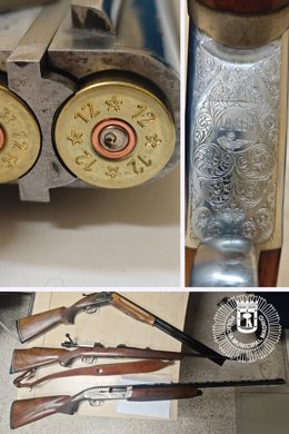 Escopeta incautada a un hombre acusado de encañonar a agentes de Policía Municipal de Madrid en la Cañada Real e incluso llegar a disparar al aire