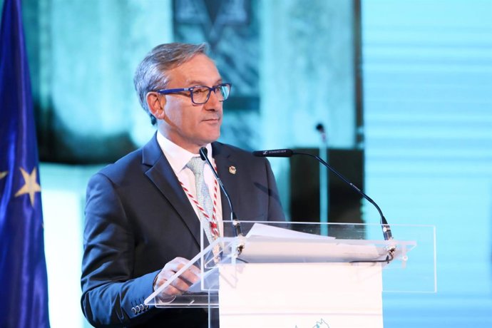 El presidente de la DPT, Joaquín Juste, en la gala provincial de 2024.