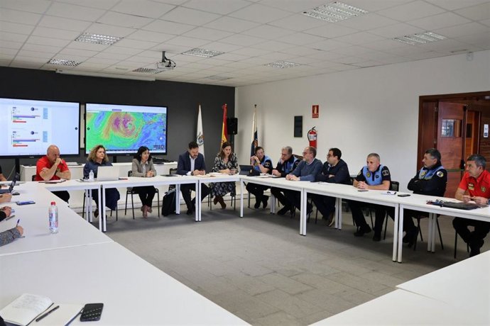 Reunión de coordinación del Ayuntamiento de Las Palmas de Gran Canaria ante la borrasca 'Therese'