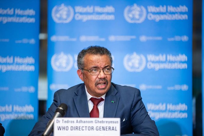 Archivo - Arquivo - O diretor-geral da Organização Mundial da Saúde (OMS), Tedros Adhanom Ghebreyesus, em coletiva de imprensa para informar sobre as últimas notícias sobre o surto de coronavírus originado na China. 6 de fevereiro de 2020.