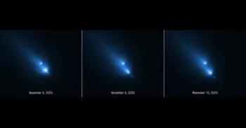 Captan a un cometa fragmentándose en cuatro