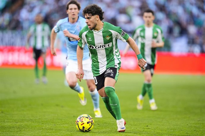 Abde Ezzalzouli of Real Betis in action during the Spanish league, LaLiga EA Sports, football match played between Real Betis and RC Celta de Vigo at La Cartuja stadium on March 15, 2026, in Sevilla, Spain.
