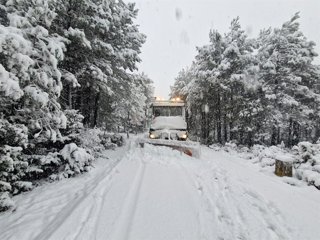 Archivo - Imatge de neu en una carretera  