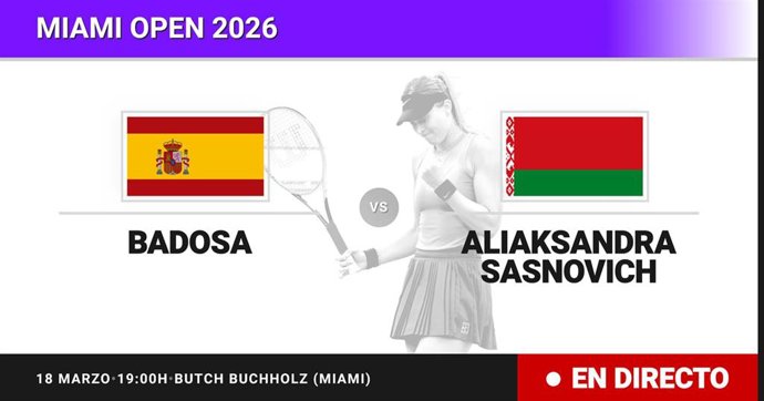 Paula Badosa - Aliaksandra Sasnovich: resumen y estadísticas del partido de Sesentaicuatroavos de final de Miami Open